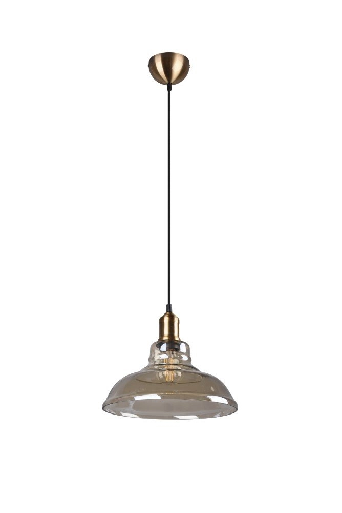 Glass pendant lamp Aldo Ø 28cm old copper Trio 4017807465969