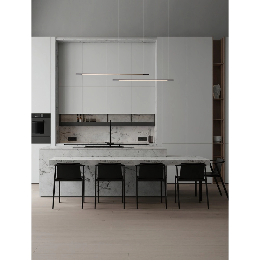 Sleek pendant lamp Brillia black 161cm Lyora 5212017473790