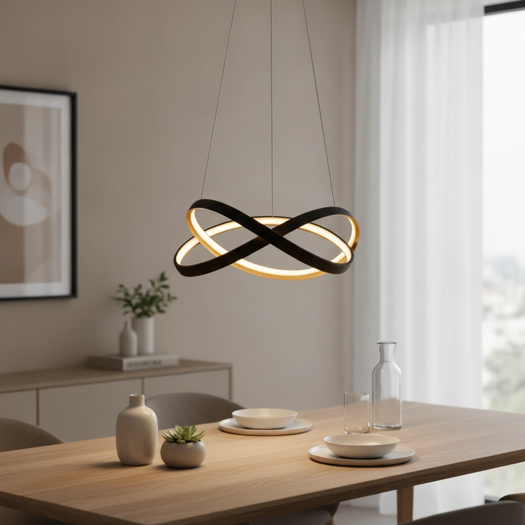 Design pendant lamp Odrey black with gold