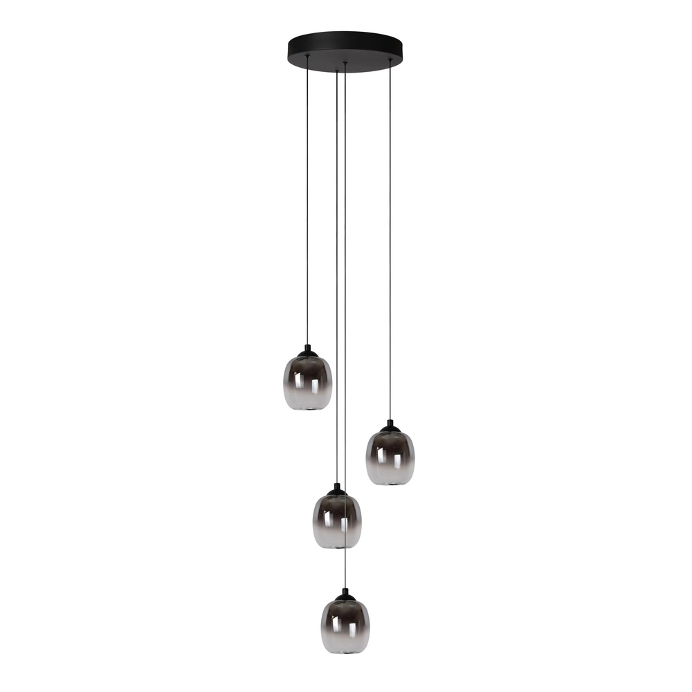 4-light pendant lamp Tamino Black