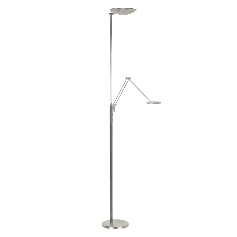 Classic reading lamp Geneva nickel Ø 23cm