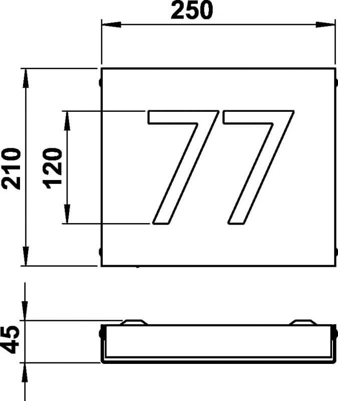 House number lamp Housel M with twilight sensor Albert 4007235960129