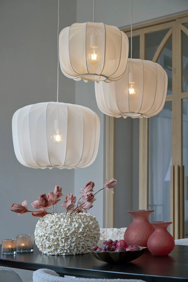 Japandi pendant lamp Plumeria cream Ø 40cm Light & Living 8717807651398