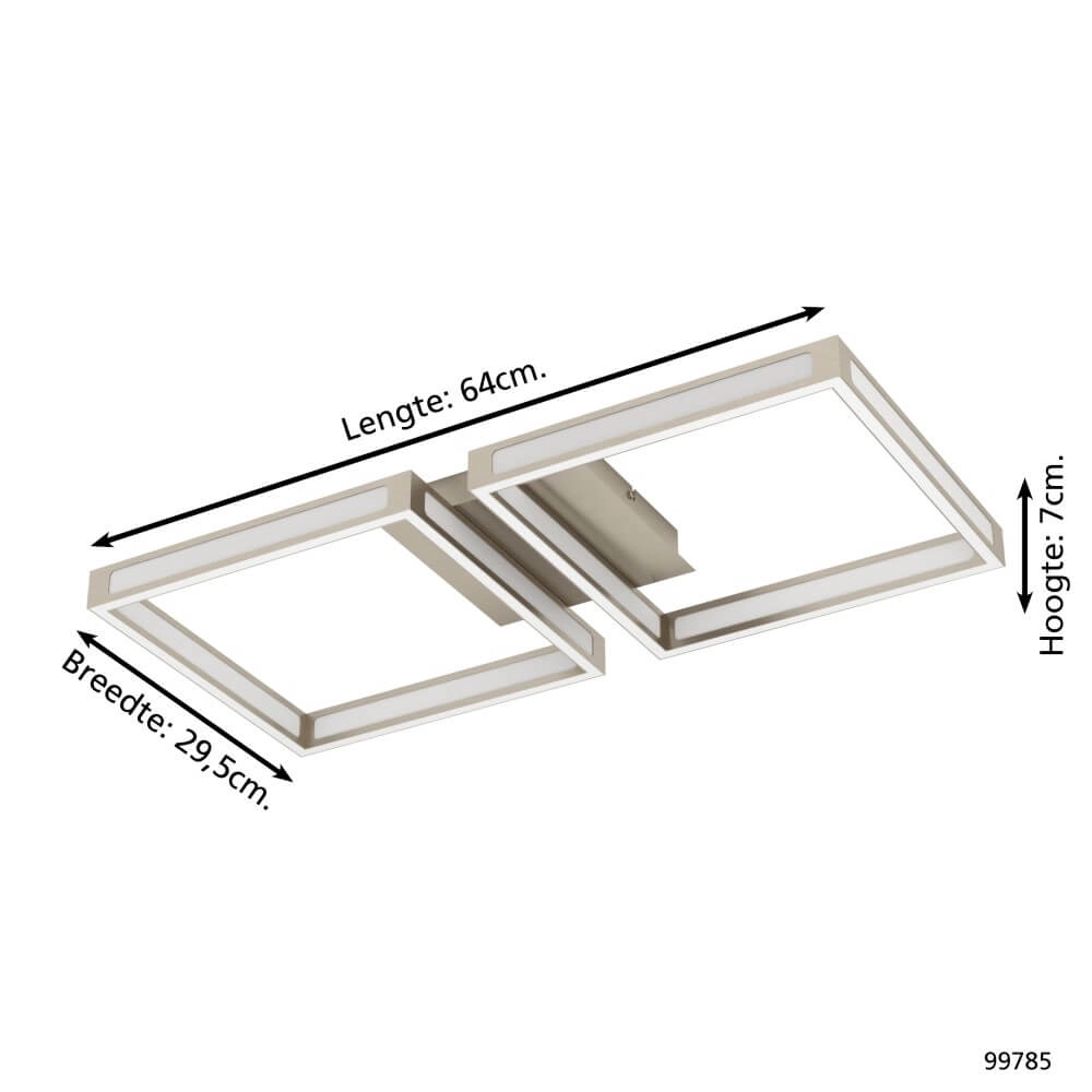 Stainless steel ceiling lamp Altaflor with led Eglo 9002759997854