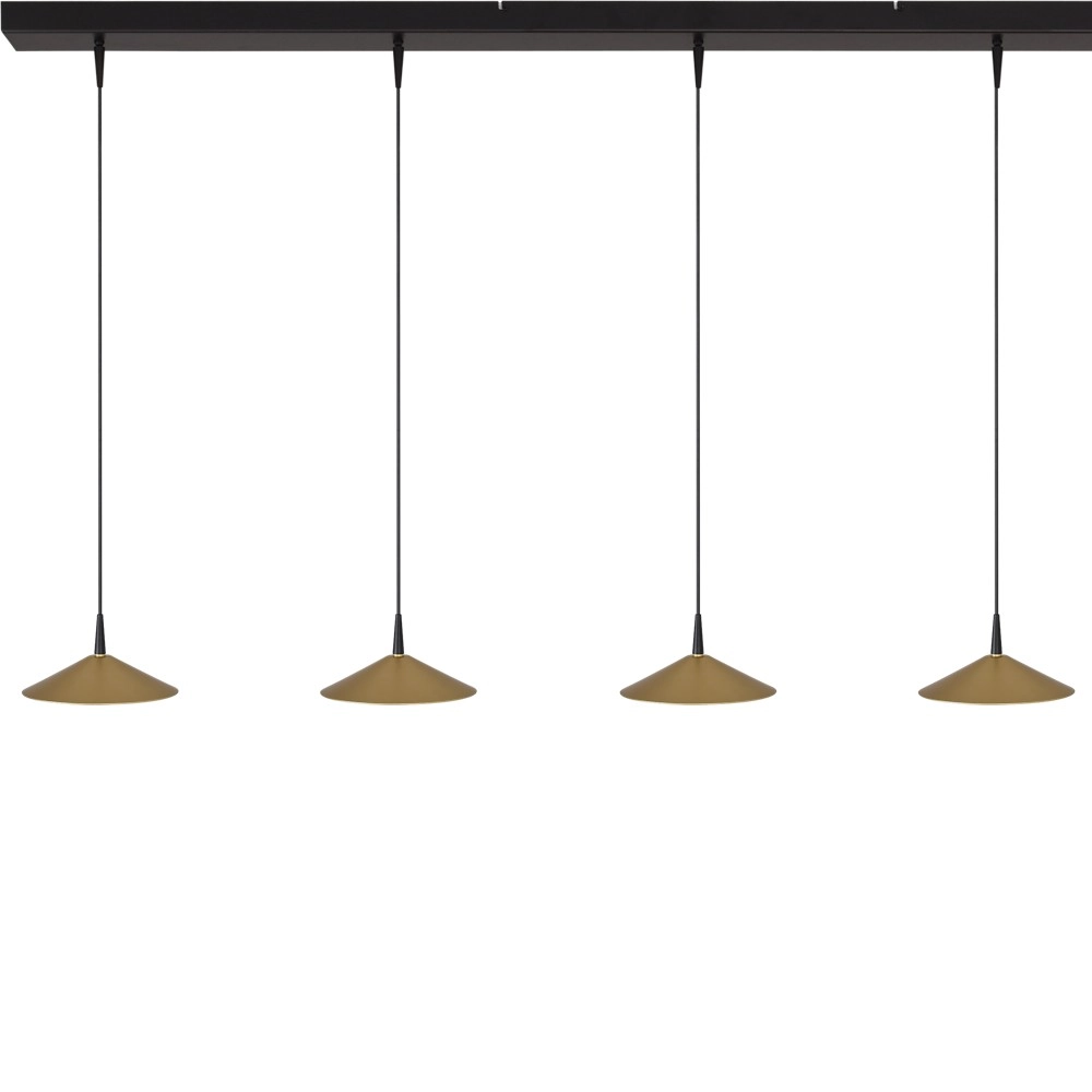 5-light pendant lamp Ceppo black with gold Ø 18cm Masterlight 8718121352053