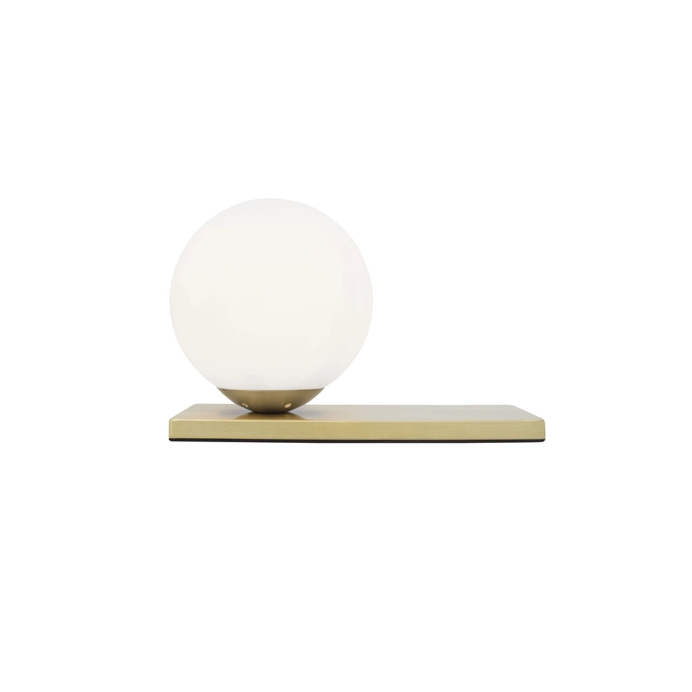 Table lamp Juliet gold with white glass