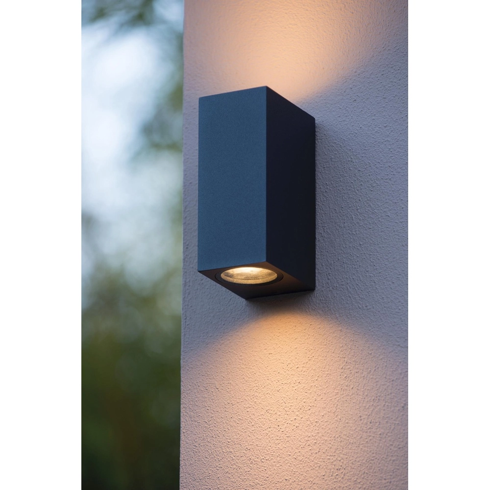Design wall spot Zaro IP65 up & down black Lucide 5411212690067