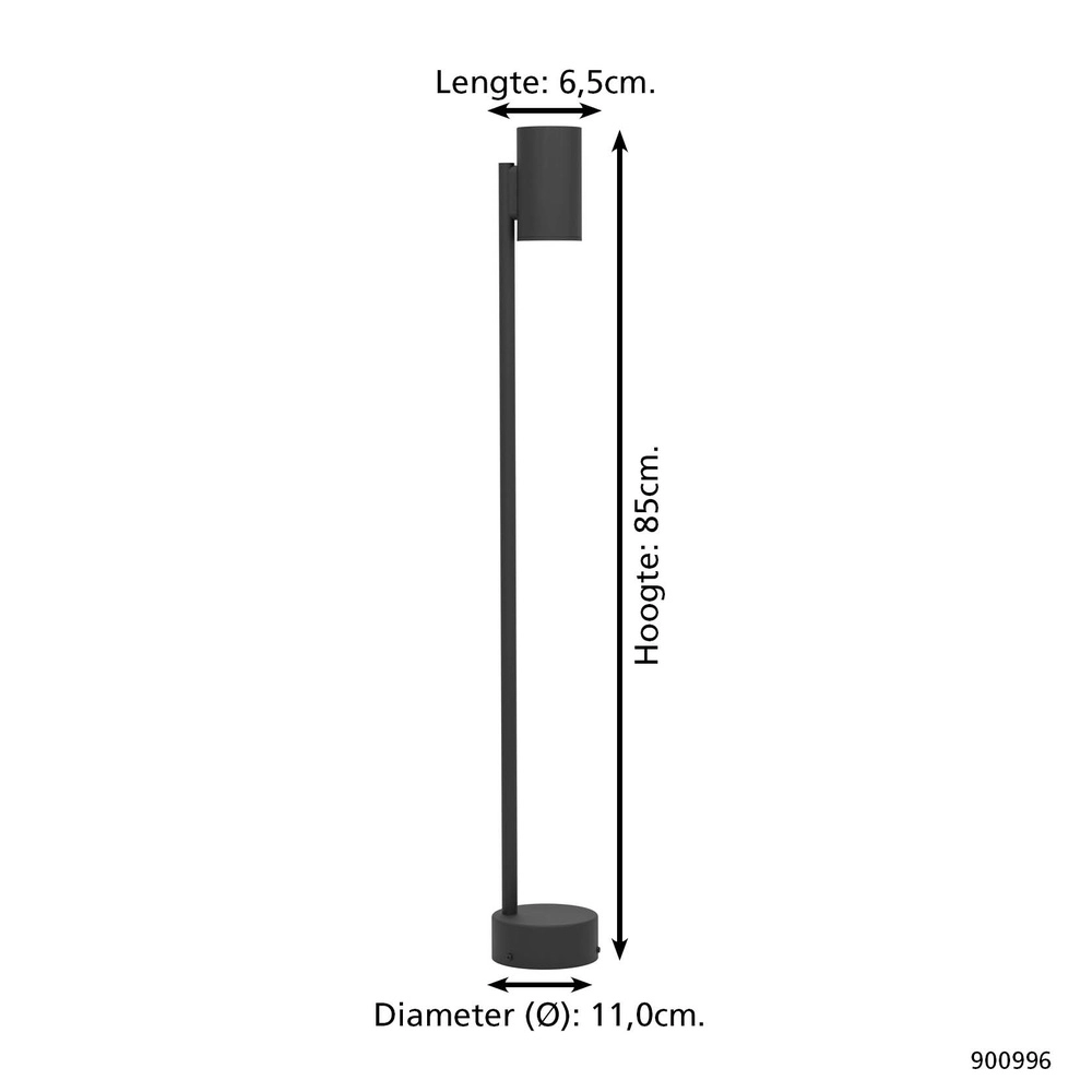 LED path lighting Izzalini black - 85cm Eglo 9008606298211