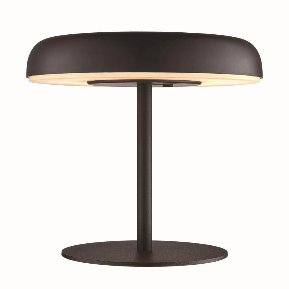 Solar table lamp Elmer Black rechargeable