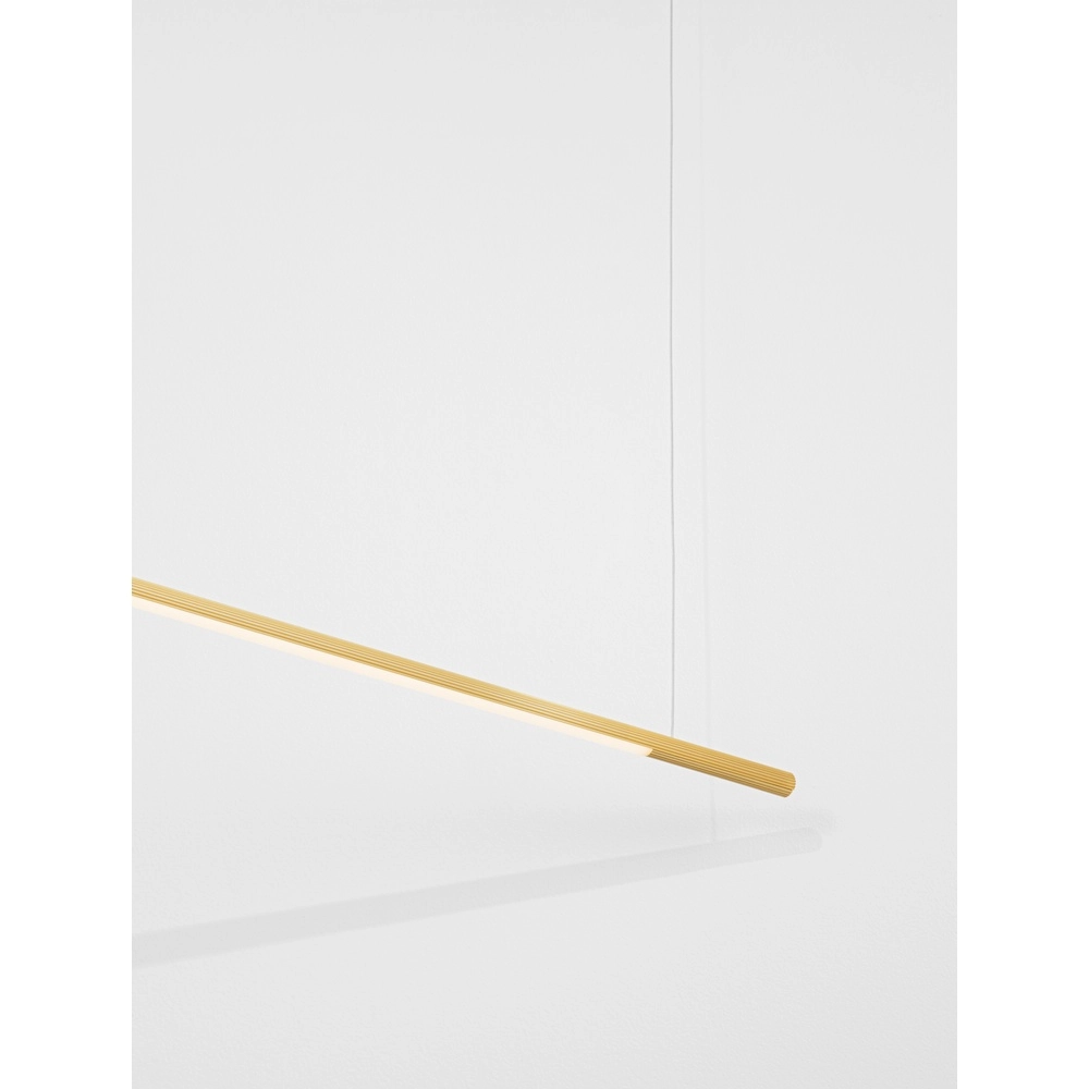 Sleek pendant lamp Brillia gold 120cm Lyora 5212017473783