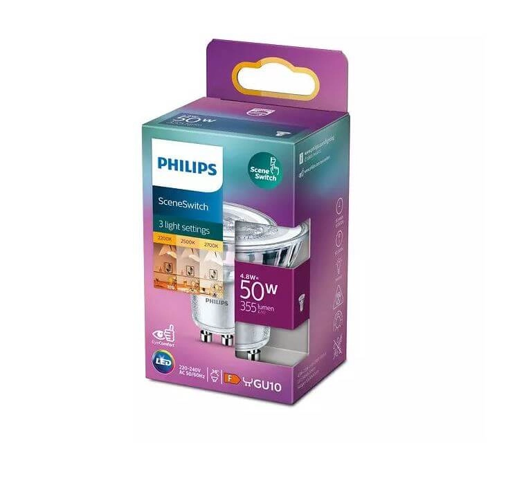 3-step dimmable spotlight GU10 - 4,8W - 345 lumen