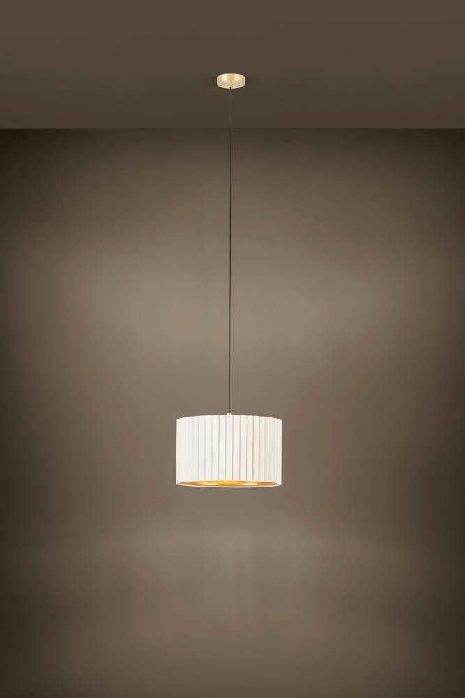 Hanging lamp with shade Tamaresco white with gold Stars of Light 9002759397654