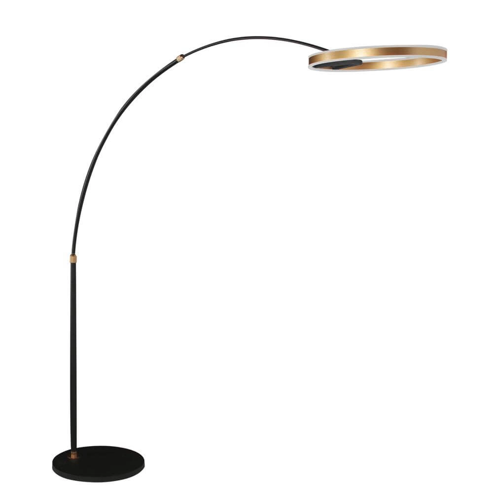 Design arc lamp Ringlux black with gold Steinhauer 8712746177398