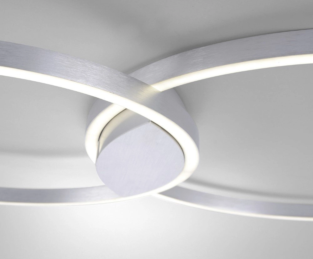 Design ceiling lamp Q-Kate 2-ring 124cm gray Paul Neuhaus 4012248333556