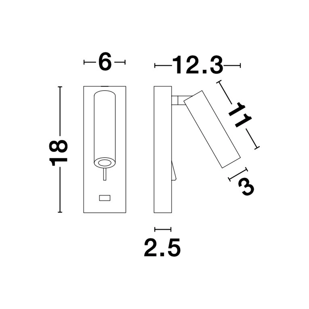 Bedside lamp Fuse White with USB Lyora 5212017423702
