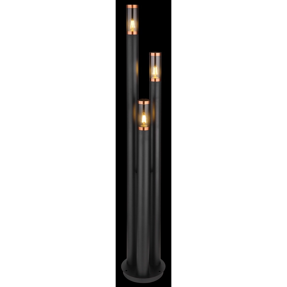 3-light garden lamp Boston Black Globo 9007371442904