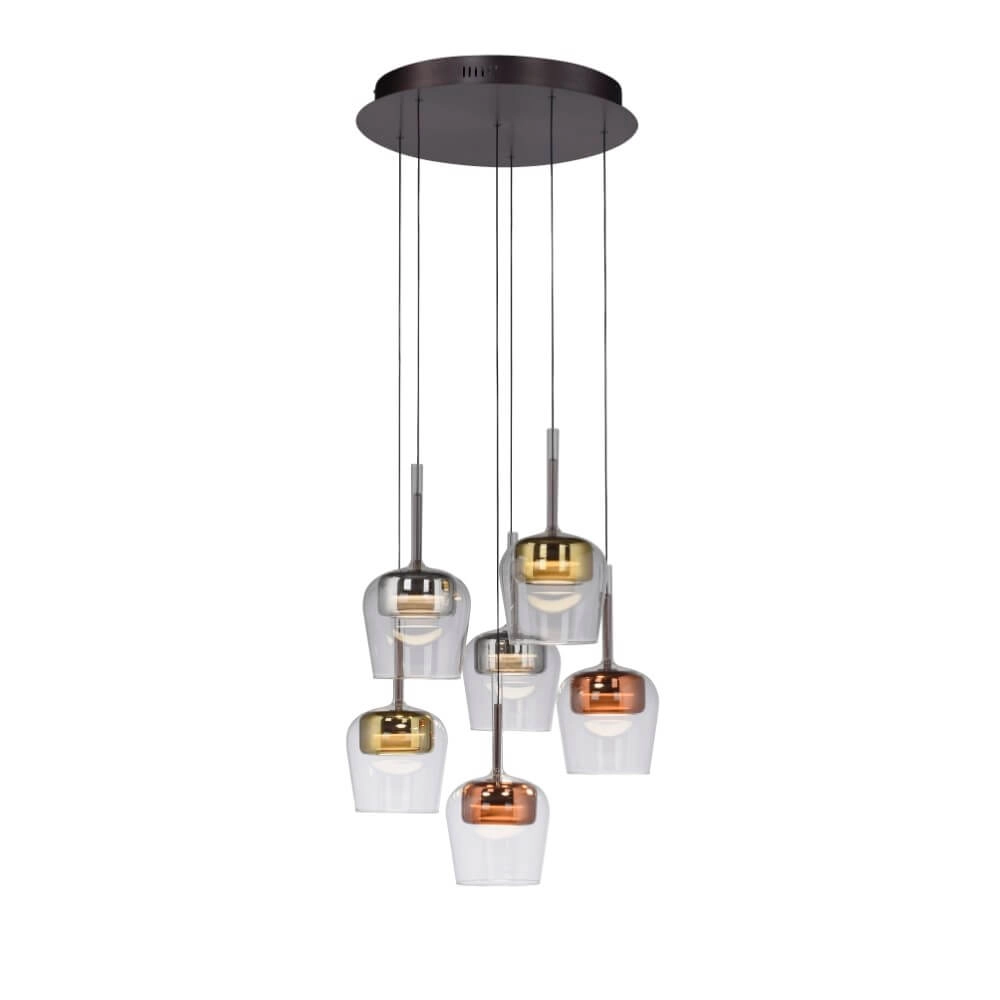 6-light pendant lamp Q-Kon Multiple colors