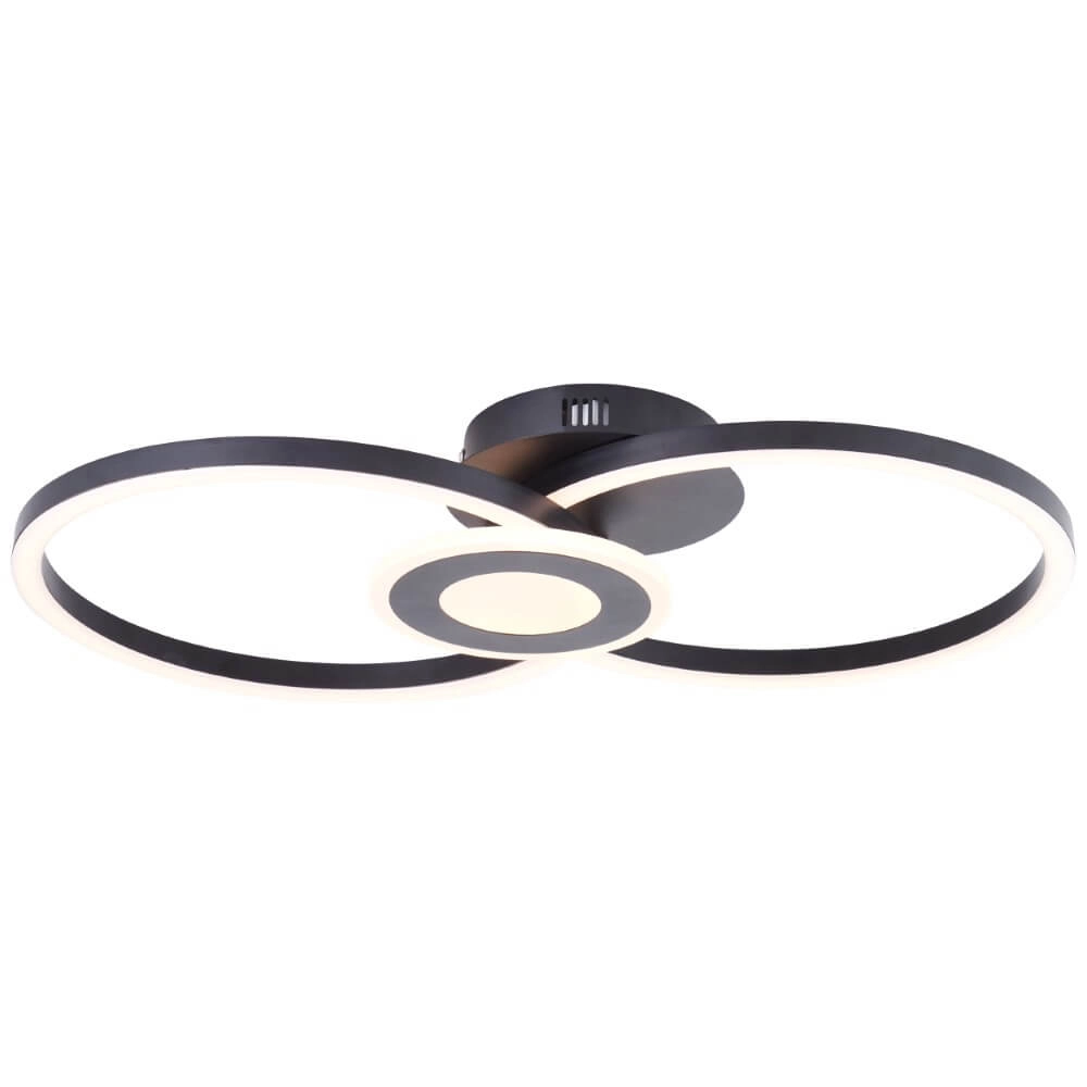 Ceiling lamp Bray Round Black Brilliant 4004353420023