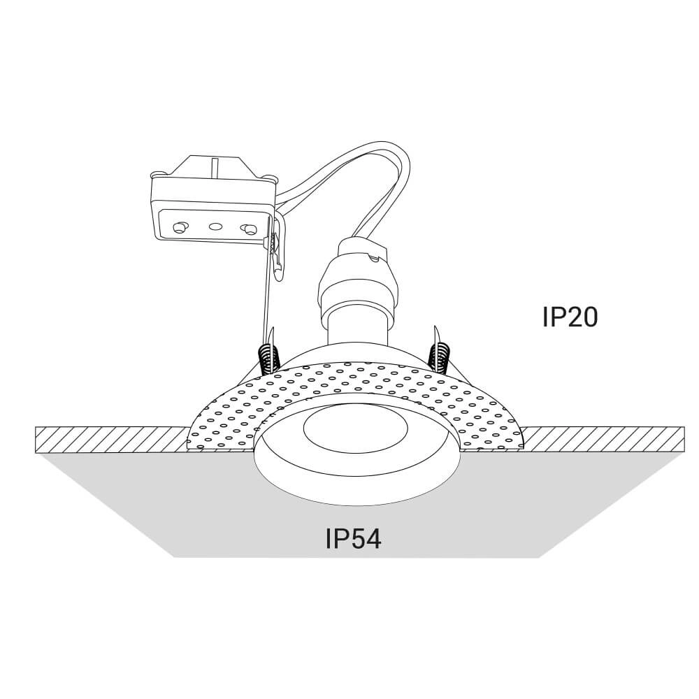 Trimless recessed spotlight Echo white IP54 Lyora 5903139837194