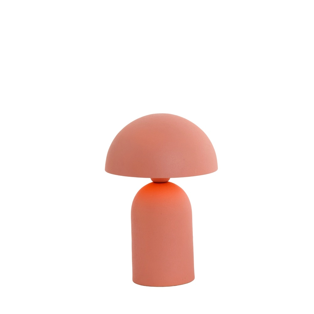 Mushroom table lamp Tolima coral pink - Ø 23cm Light & Living 8717807807801
