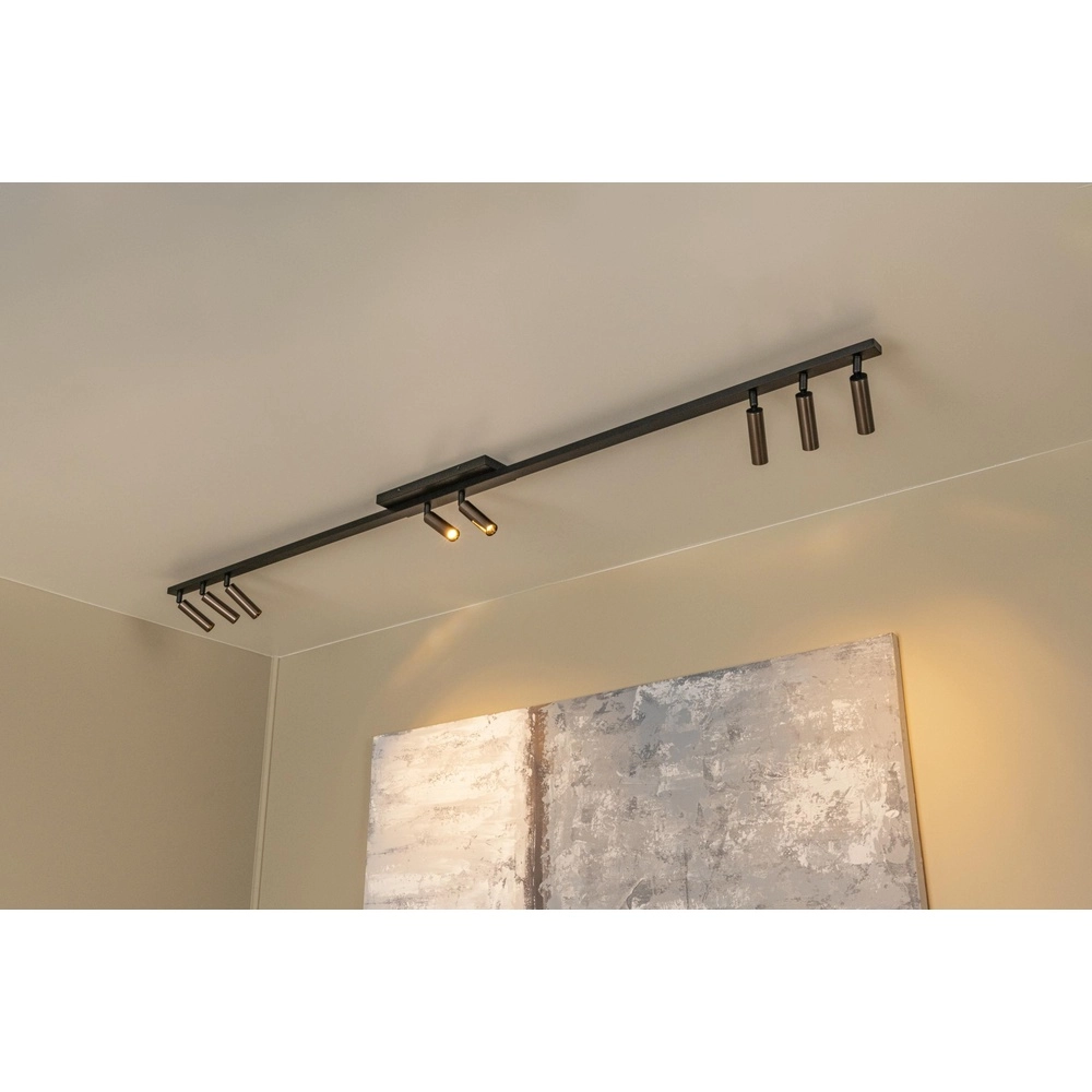 Ceiling spotlight Keoni 8-light coffee brown Lucide 5411212094254