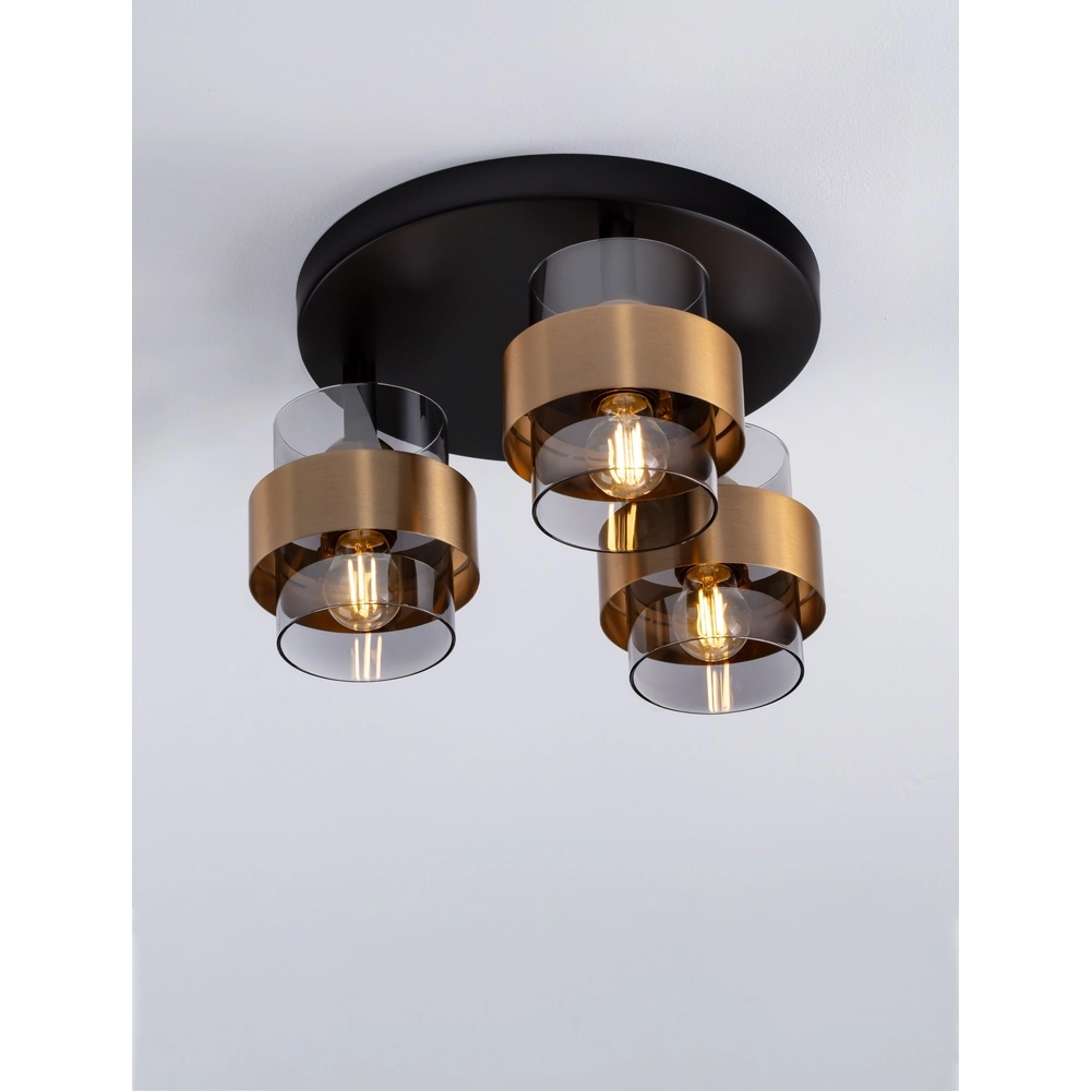 Ceiling lamp Sianna Ø 37cm black with gold