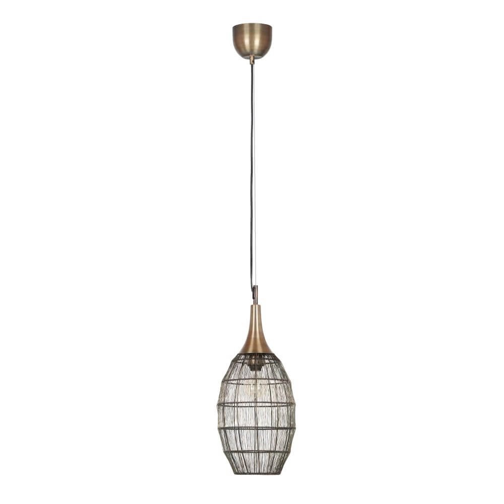 Oval pendant lamp Soraya Ø 26cm - bronze Trio 4017807617443
