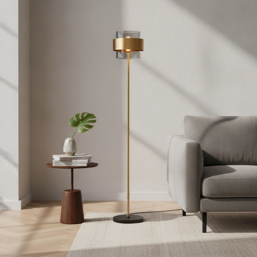 Floor lamp Sianna black with gold