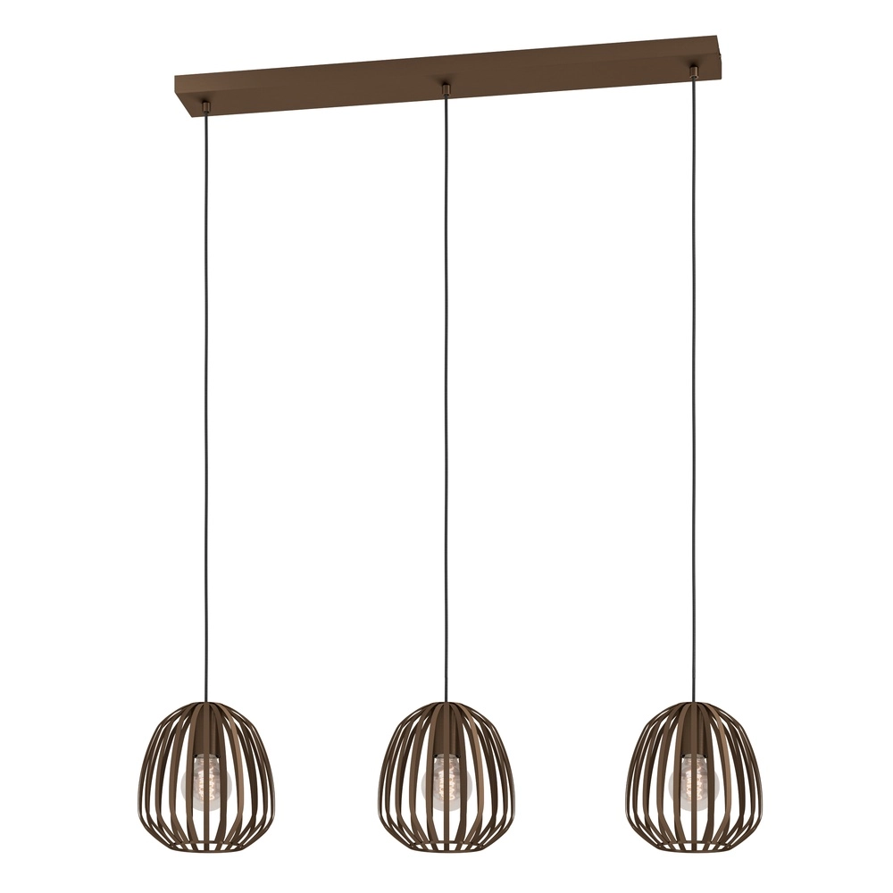 Bronze dining table lamp Espinal Ø 19,5cm - 3x E27