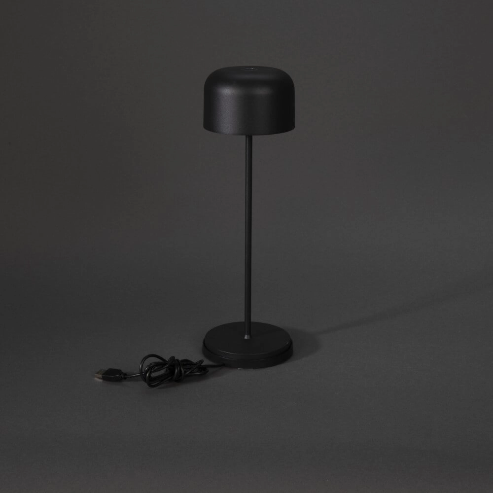 Black table lamp Lille Rechargeable KonstSmide 7318307834758