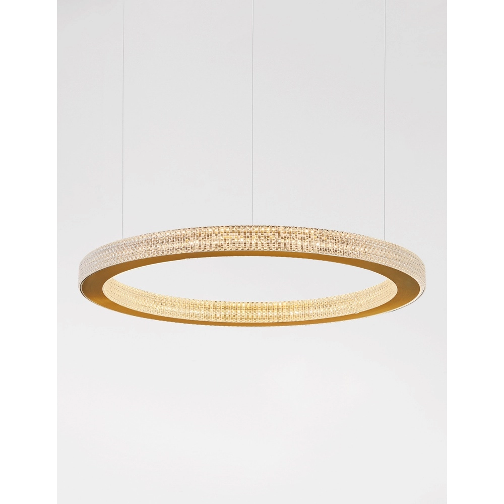 Pendant lamp Fiore gold Ø 60cm Lyora 5212017424136