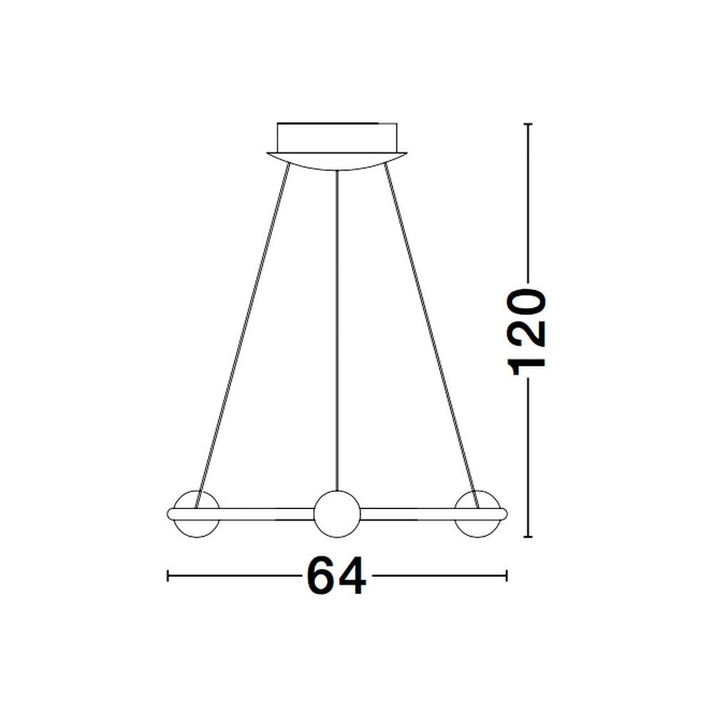 Pendant lamp Celia black with white round horizontal Lyora 5212017429339