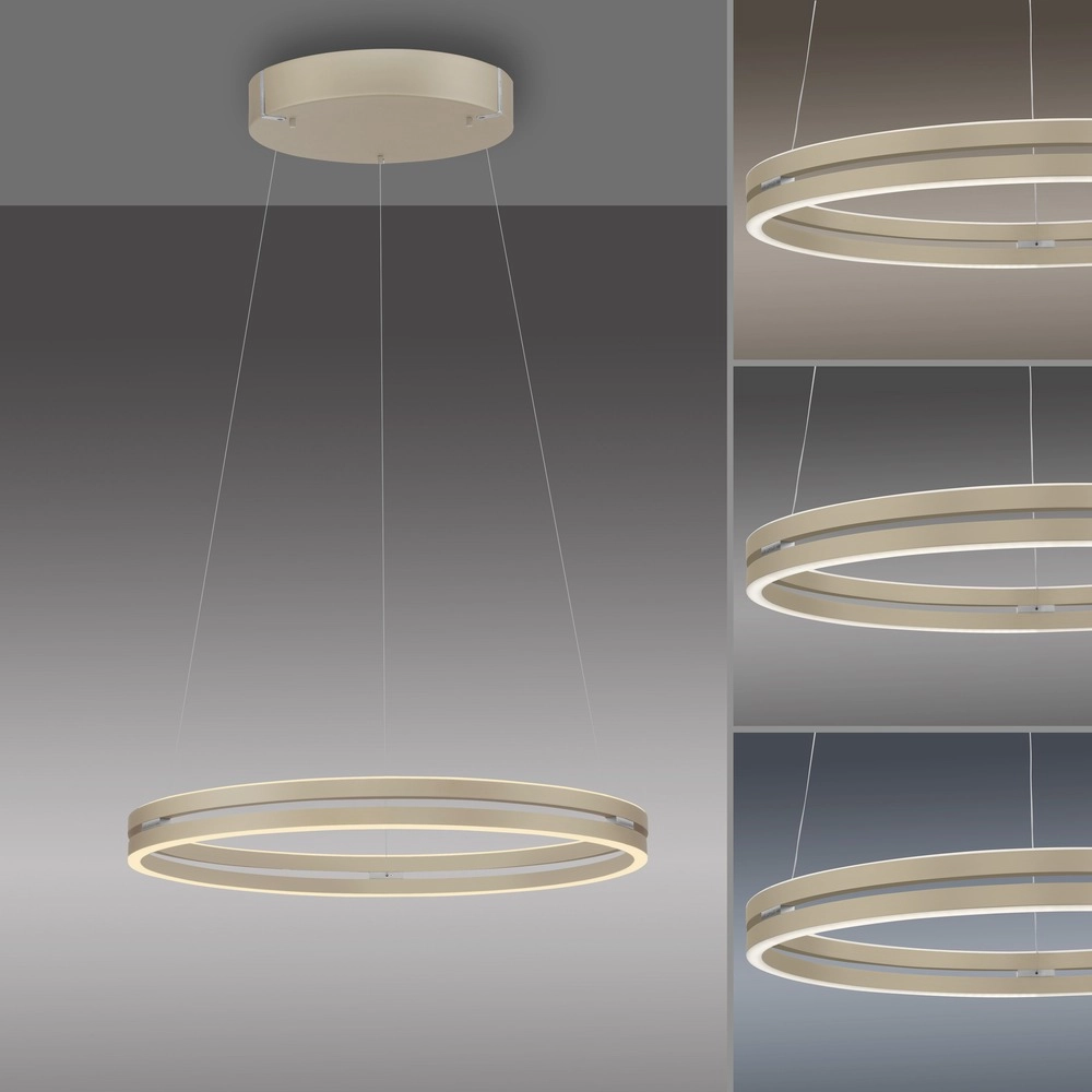 Office pendant lamp Pure E-Loop bronce - Ø 70cm Paul Neuhaus 4012248398364