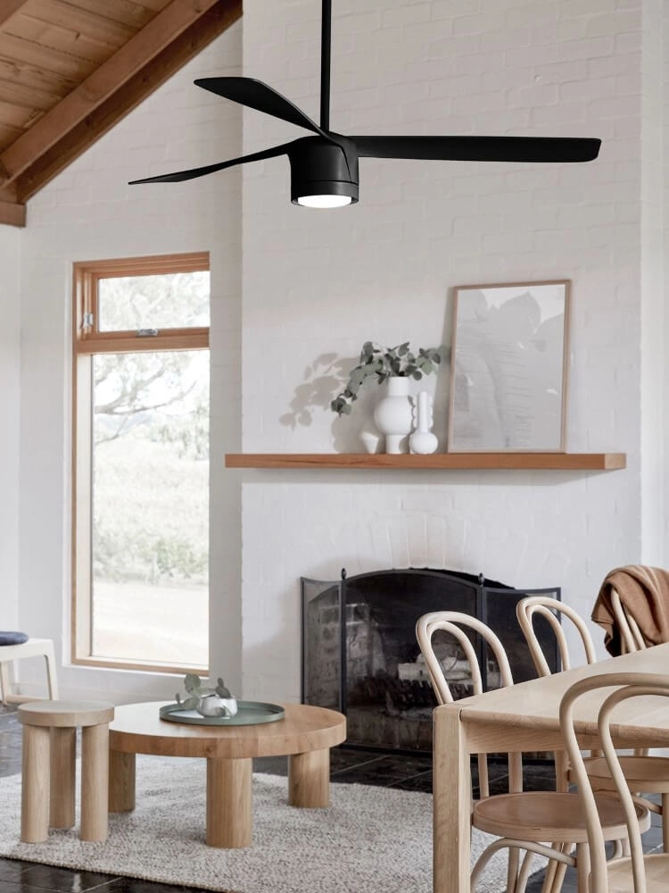Black ceiling fan with lamp Peregrine Ø 142cm Beacon 9333509165316