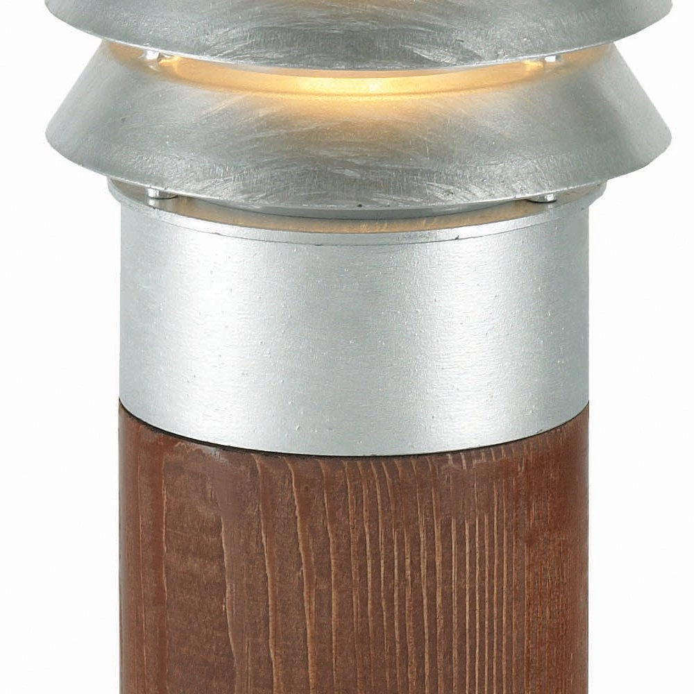 Zinc terrace lamp Selhalm with wood Franssen 7042891450635