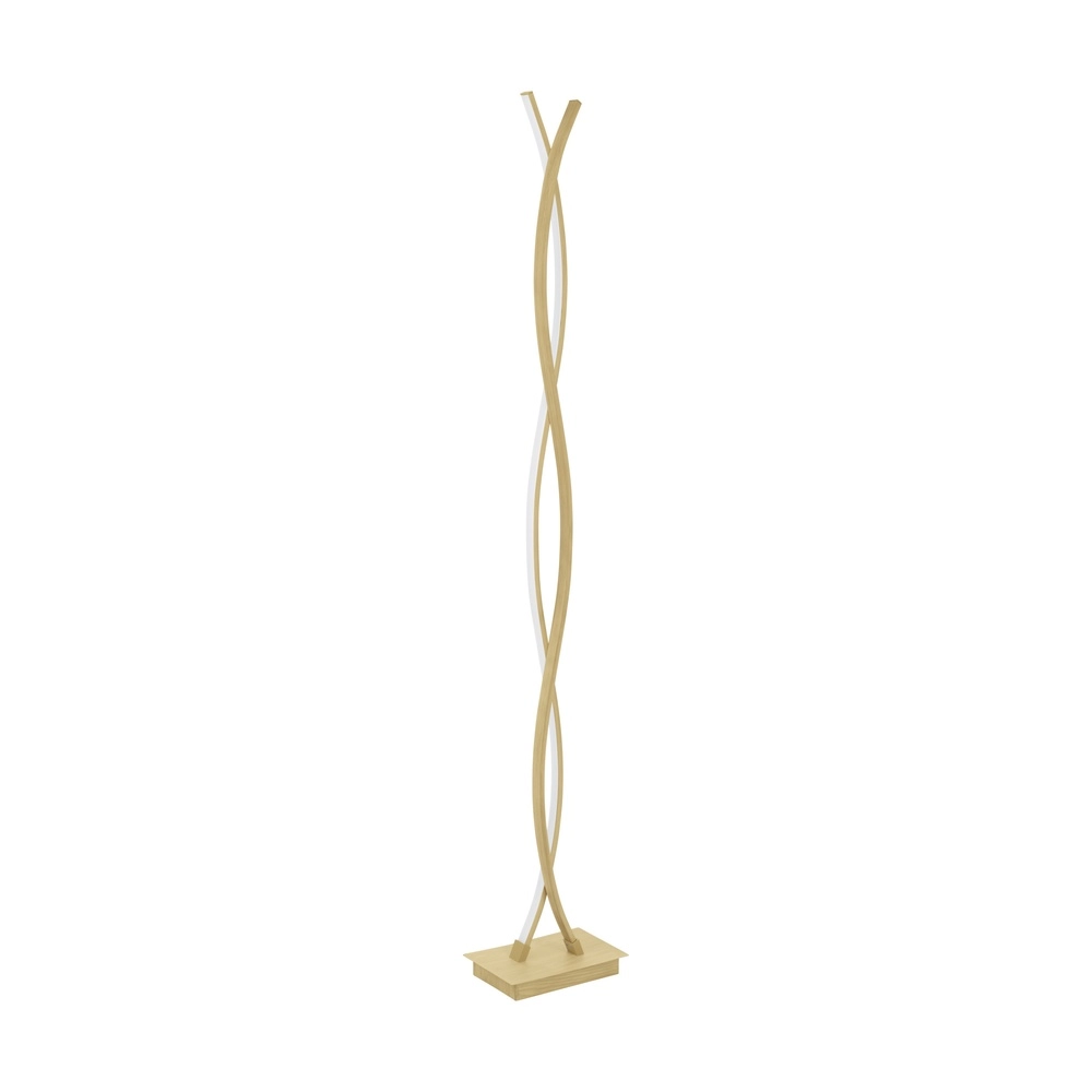Wood look led floor lamp Lasana 4 143cm