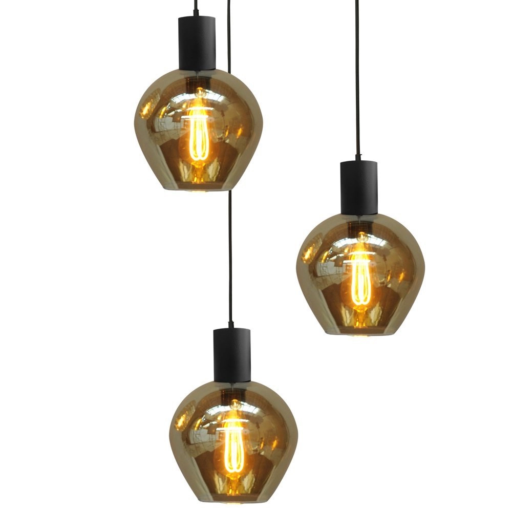 Hanging lamp Bounty 3-light smoke glass Masterlight 8718121247830