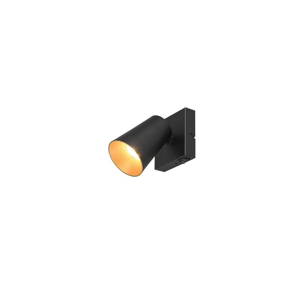 Wall spotlight Sharp Black with switch