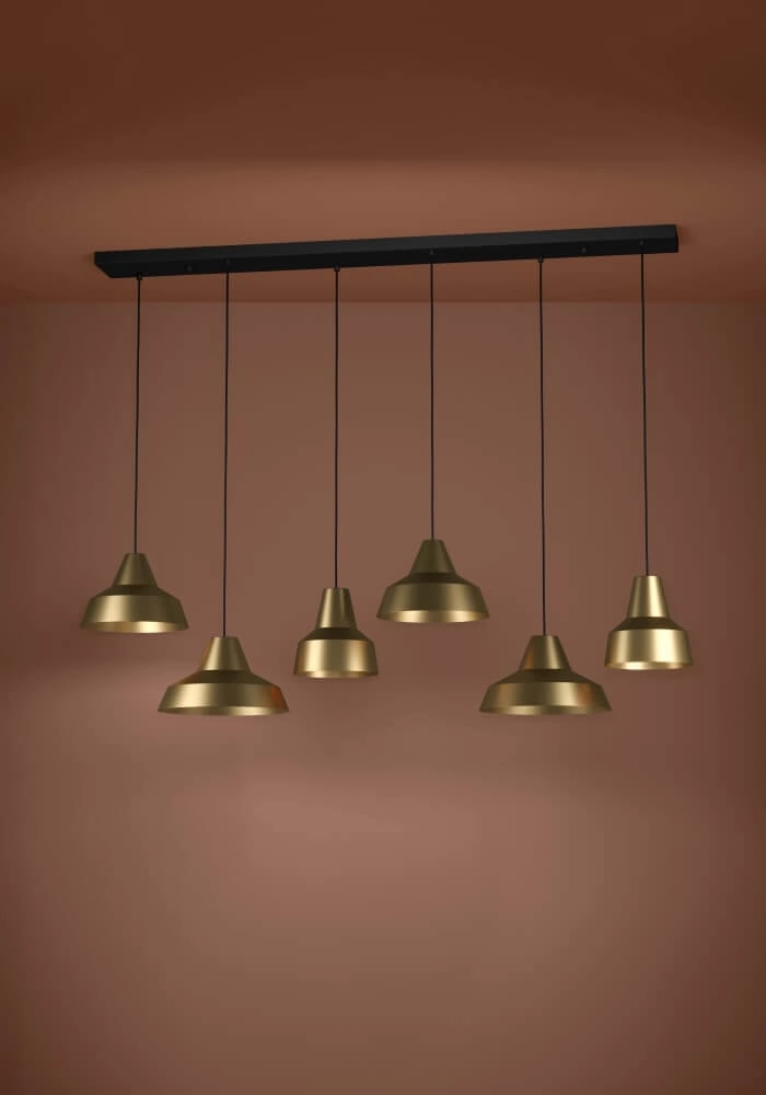 Gold hanging lamp Savarna with 6 shades Stars of Light 9008606220885