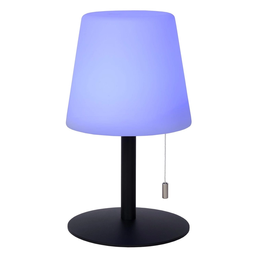 Rechargeable table lamp Rio black and white Lucide 5411212134264