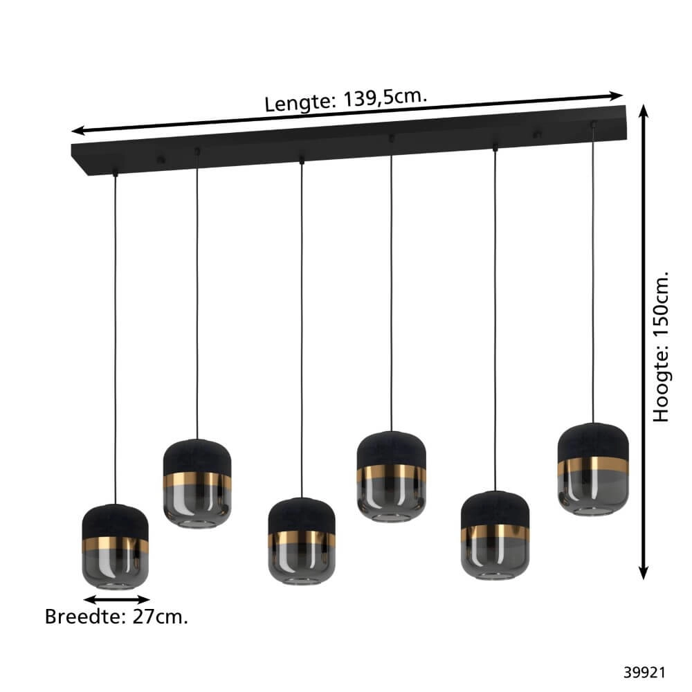 Chic dining table lamp Sinsiga 5-light Stars of Light 9002759399214