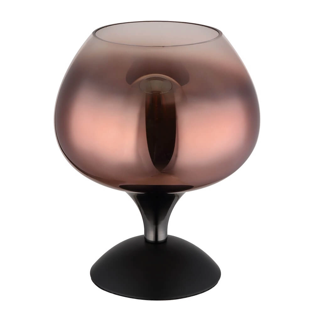 Black table lamp Maxy with red glass Ø 15cm Globo 9007371462148