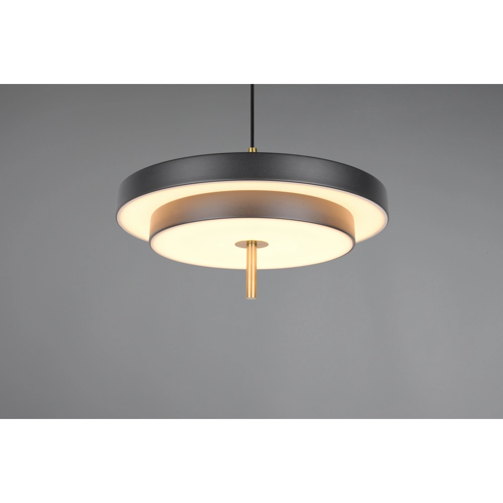 Design pendant lamp Keaton black with gold Ø 40cm Trio 4017807653366