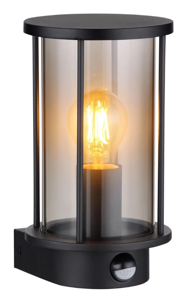 Wall lamp Gracey smoke glass with sensor