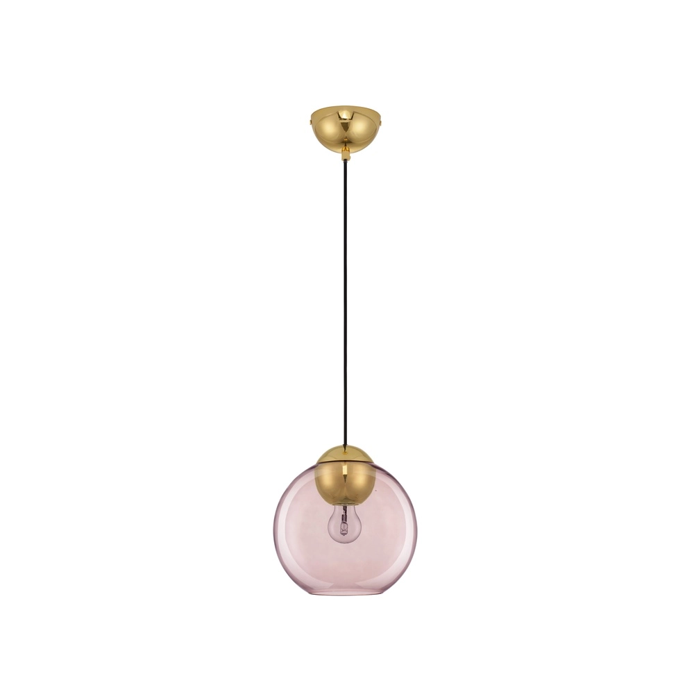 Design pendant lamp Midori pink glass Lyora 5212017434289