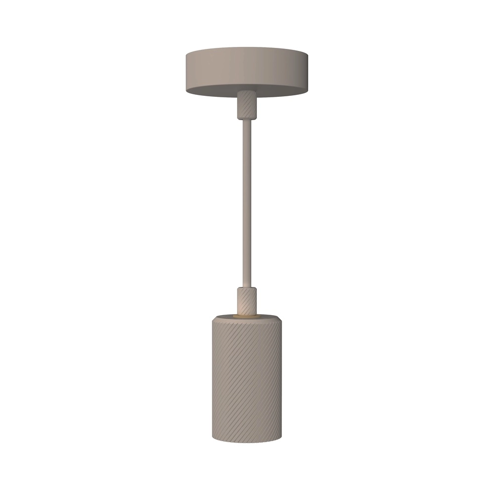Sand brown pendant lamp Alix Wave 4m single