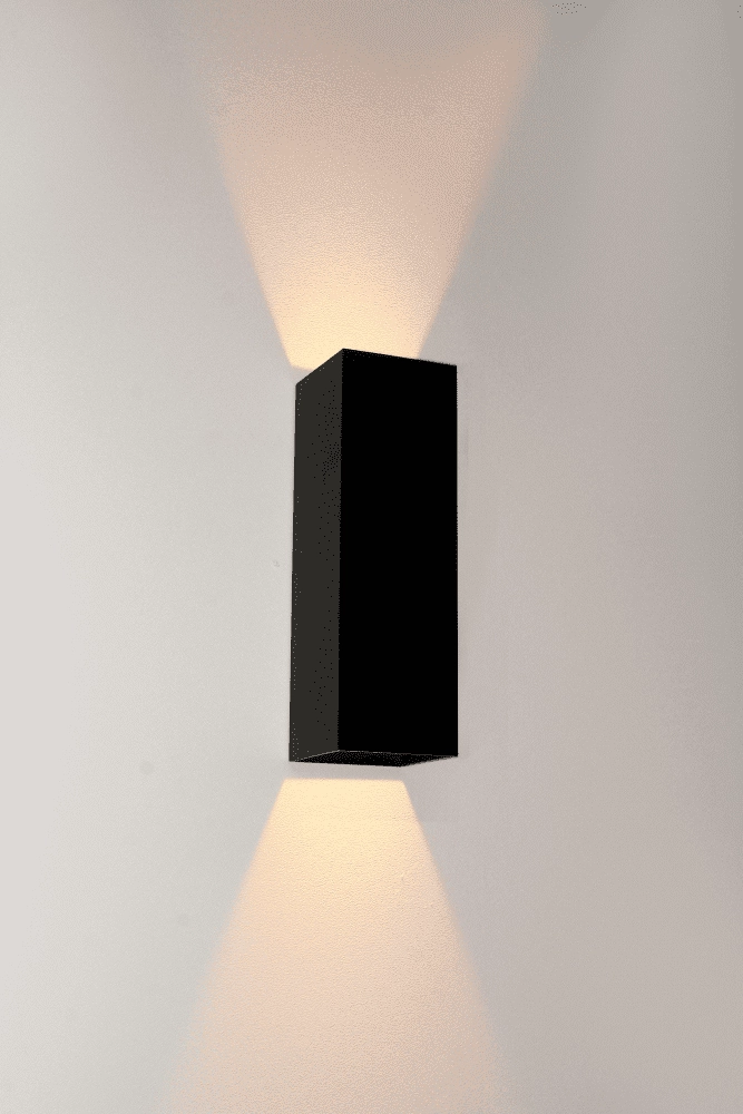 LED wall spot Vegas250 Up - Down 2x4w - 2700K - 25cm black