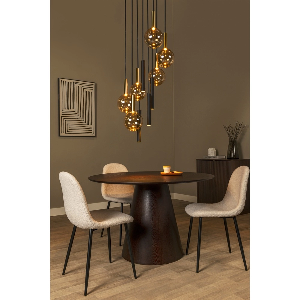 Vide pendant lamp Josiane black with gold Lucide Vibes 5411212212177