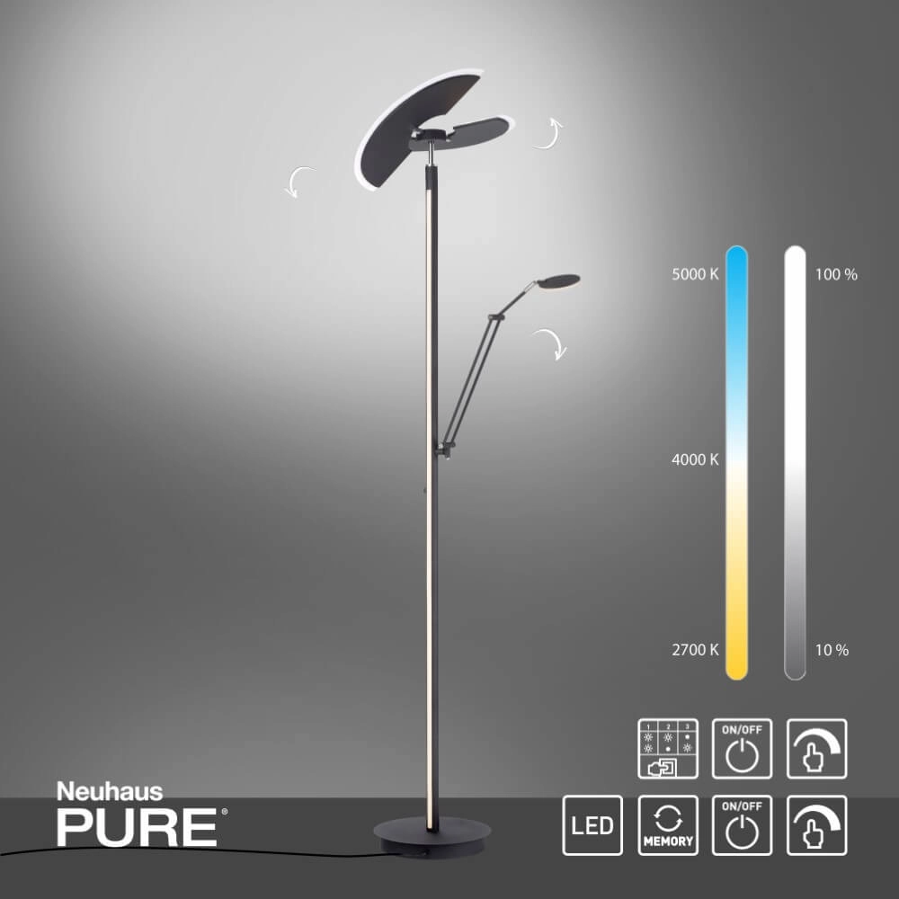 Floor lamp Pure Mutil anthracite Paul Neuhaus 4012248364345