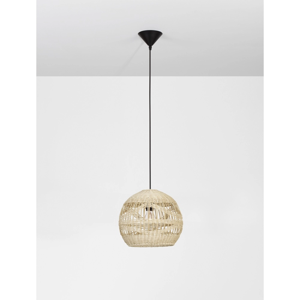 Rattan pendant lamp Marlo Ø 30cm ball Lyora 5212017438829